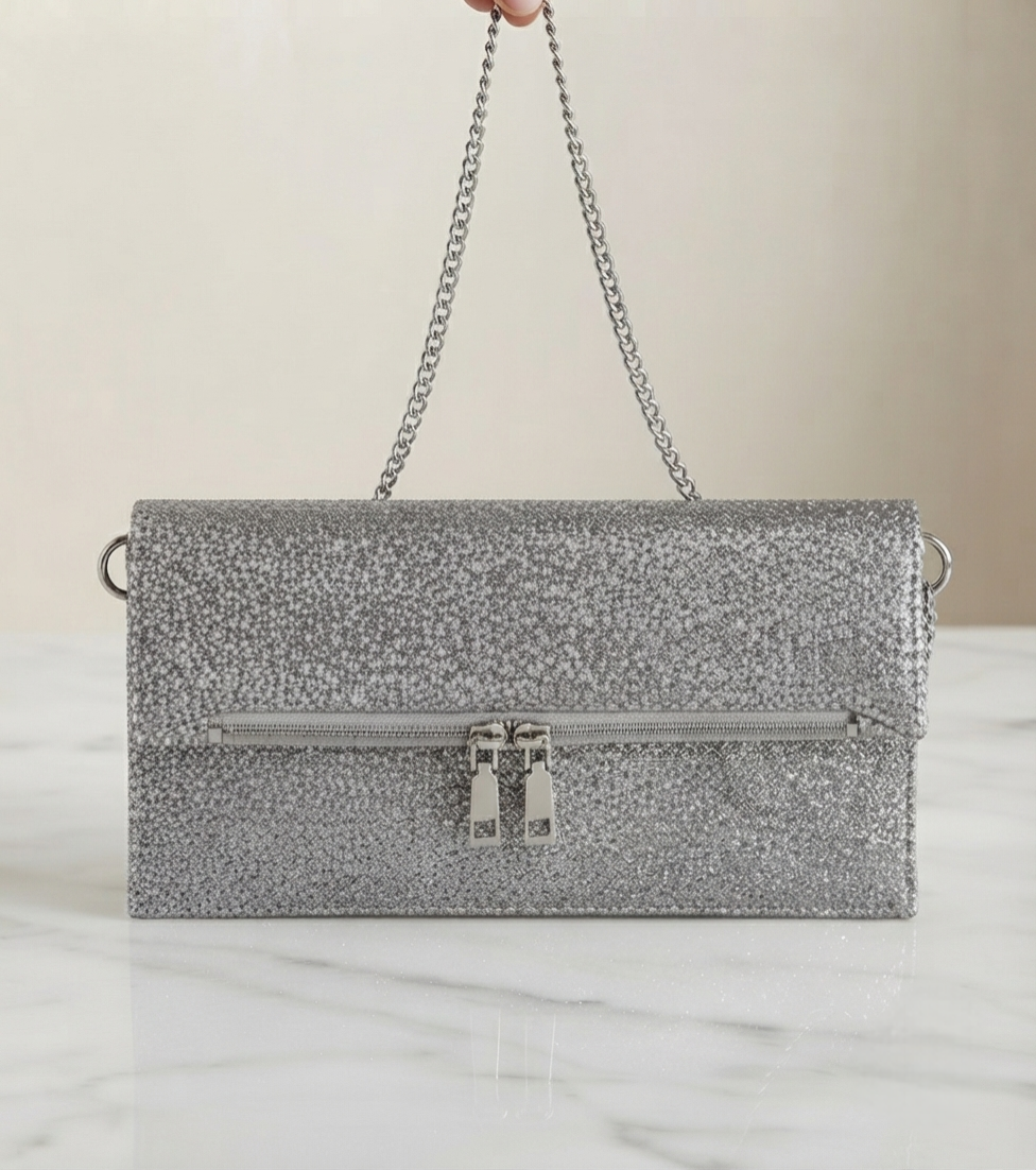 Rachel Silver Clutch