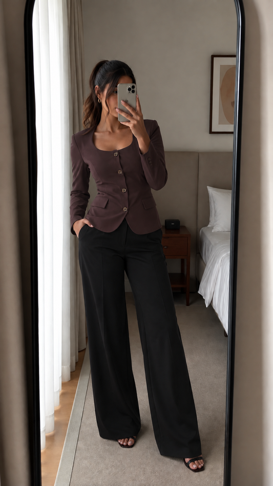 Elle Blazer Top