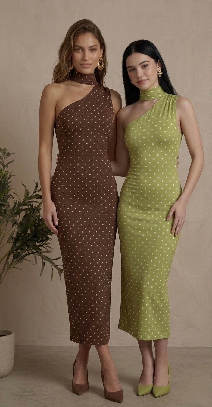 Vestido Midi Polka Dot