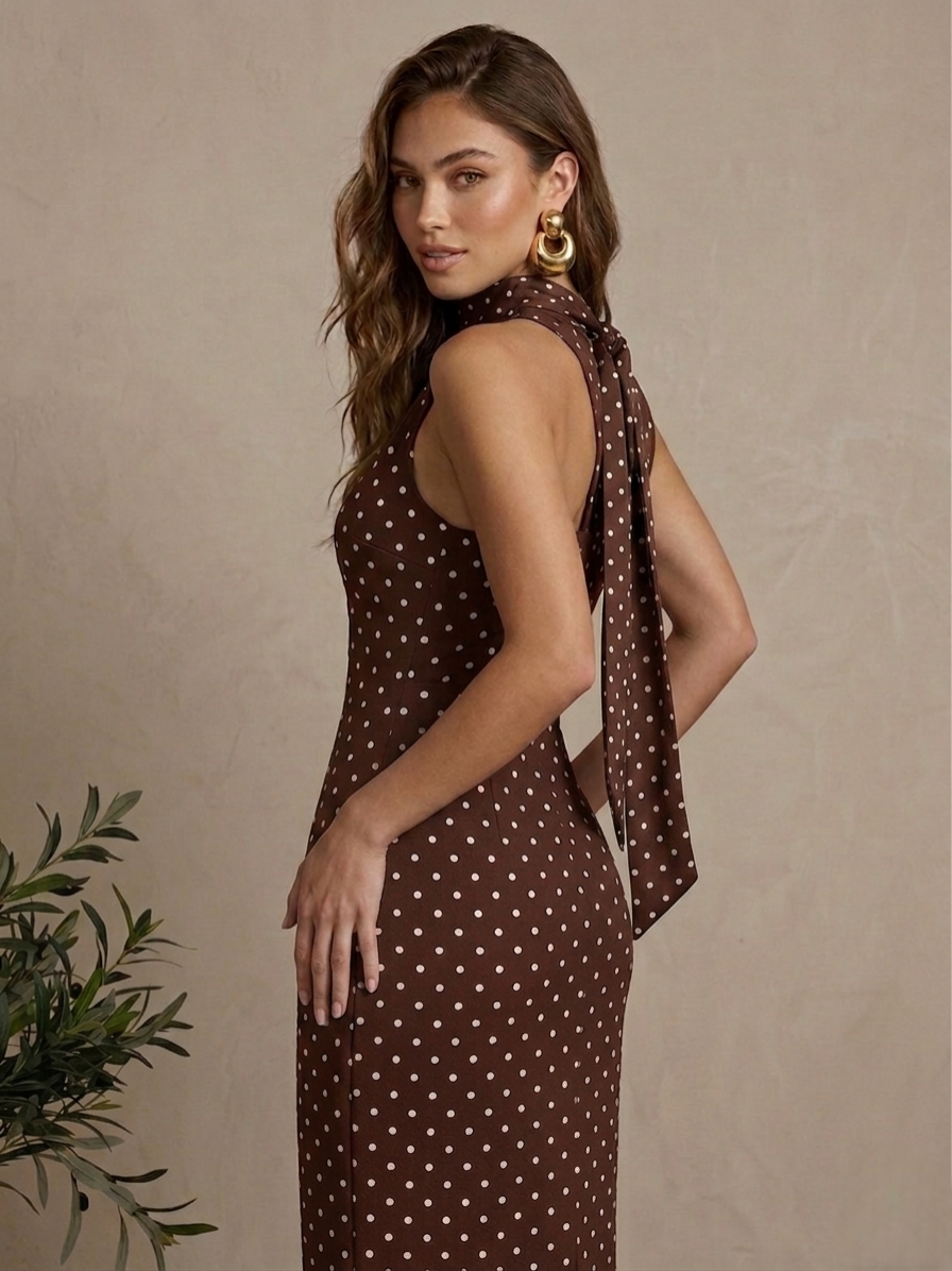 Vestido Midi Polka Dot