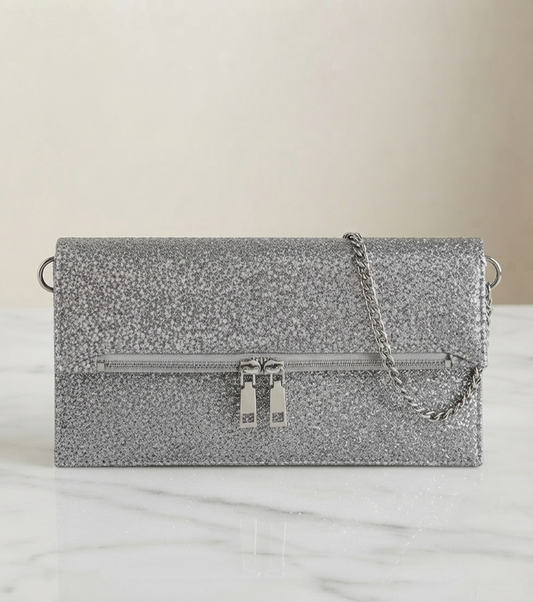 Rachel Silver Clutch