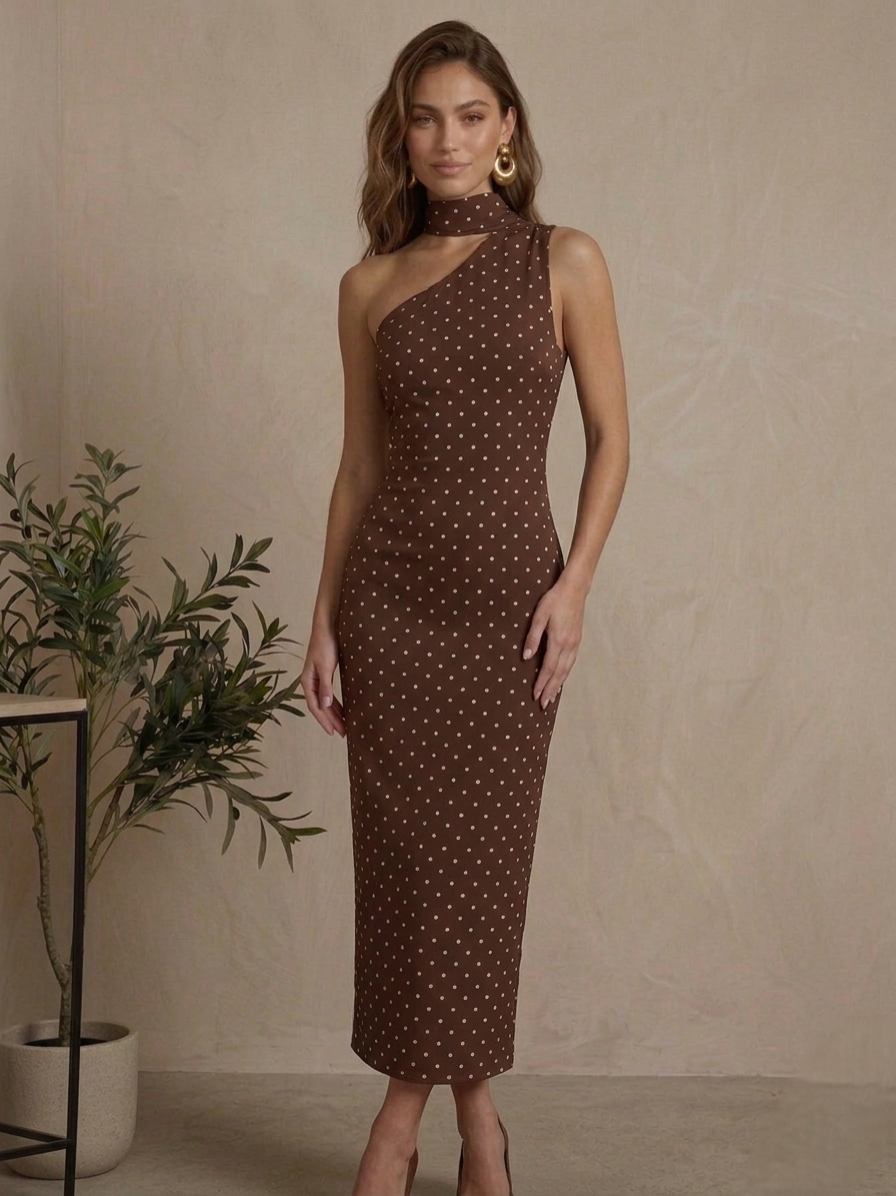 Vestido Midi Polka Dot
