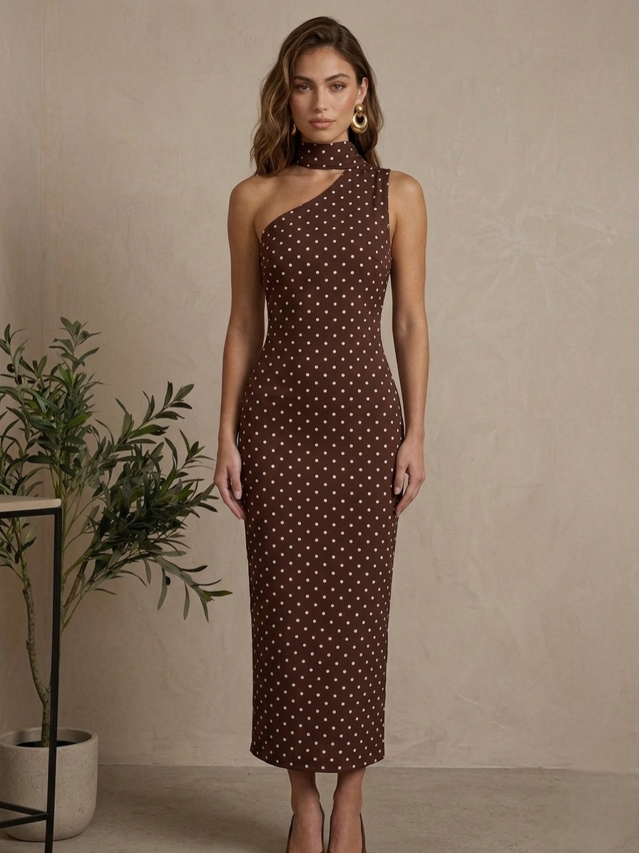 Vestido Midi Polka Dot